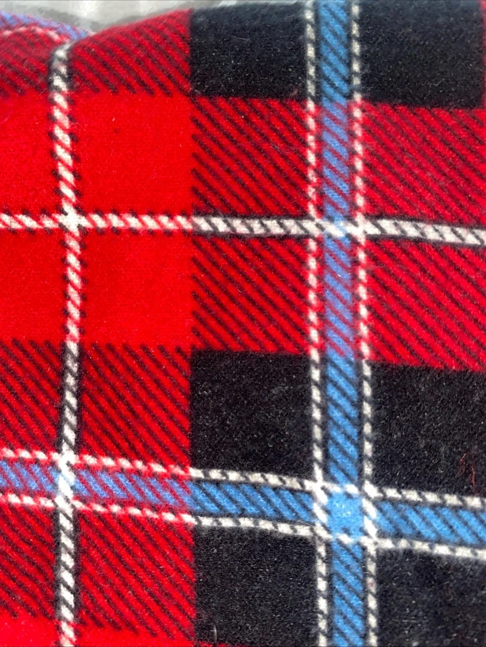Tartan Red Plaid Standard Queen Pillowcases Flannel Set Of 2